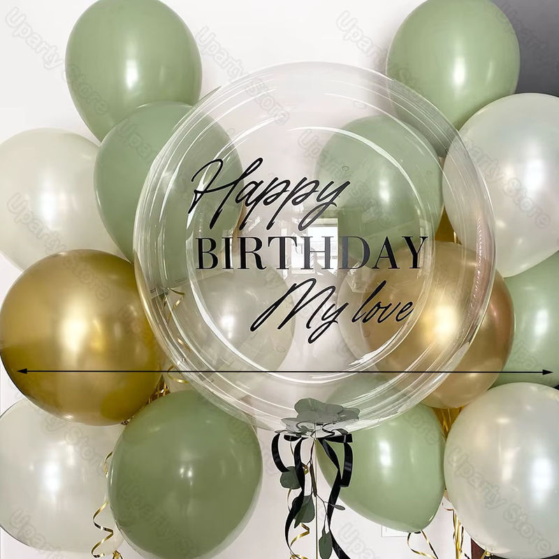 Personalisierter Namensaufkleber von MicroPlush in Gold für transparente Blasenballons, ideal für Geburtstag, Hochzeit, Babyparty und Weihnachtsdekoration - Bild 3