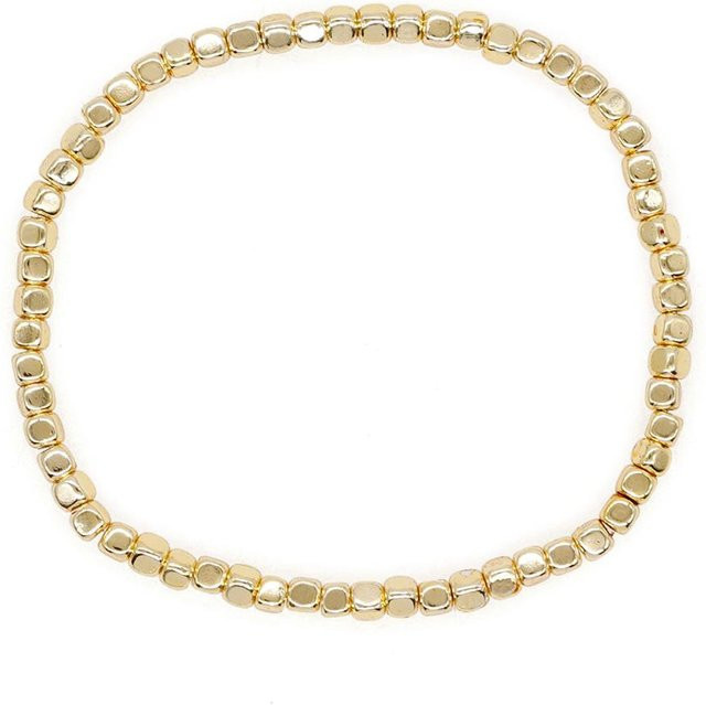 Armband, Hämatitstein, Goldene Perlen, Unisex - Bild 1