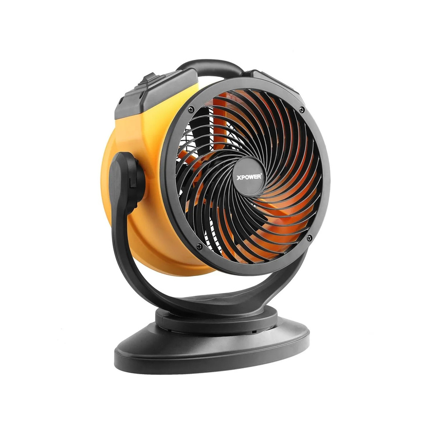 Xpower FC-100S Mehrzweck-Bodenventilator mit variabler Geschwindigkeit und Oszillation, Gelb/Orange - Bild 2