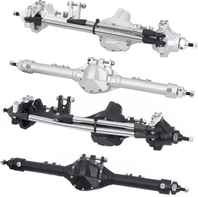 FACSNY Aluminium One Piece Bau Achse Offset Gerade Achse Set, Grau, Metall - Bild 1