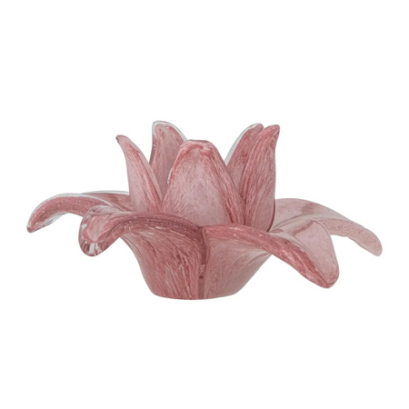 Bloomingville Deko Glas Wren in Rosa, skandinavisches Design, Höhe: 14,5 cm, Breite: 6,5 cm, Tiefe: 14,5 cm