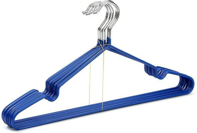 Jiajushuo Rutschfeste Metallbügel mit Kunststoffbeschichtung in Blau für Erwachsene - Bild 1