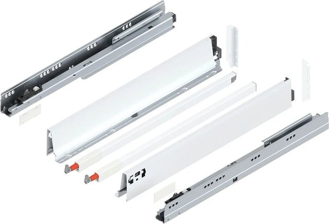Blum D-Reling Tandembox antaro Vollauszug Seidenweiß 1 Paar mit 600 mm Tiefe und 65 kg Tragkraft - Bild 1