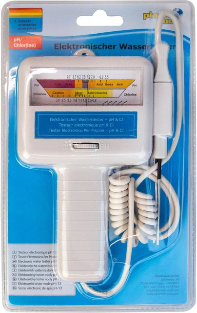 Planet Pool Digitaler Wassertester für pH-Wert und Chlor in Weiß - Bild 1
