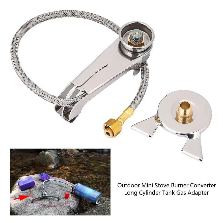 DOACT Gasadapter in Silber für Outdoor-Minikocher als langer Zylinder-Konverter - Bild 2