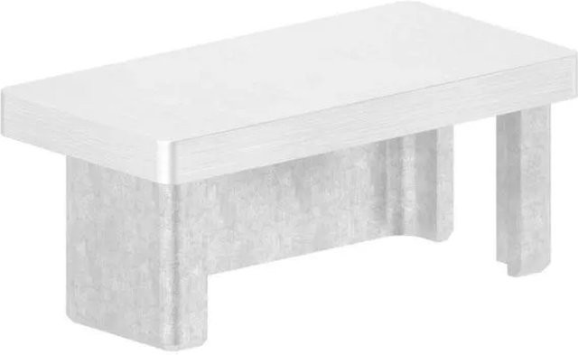 FeNau Einsteckkappe aus V4A Edelstahl in Silber für 2,0 mm Wandstärke, B/T: 60 x 30 mm - Bild 1