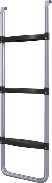 Aosom SPORTNOW Trampolinleiter aus verzinktem Stahl mit breiten Trittstufen und Universalhaken, Silber, Höhe: 97 cm, Breite: 32 cm - Bild 1