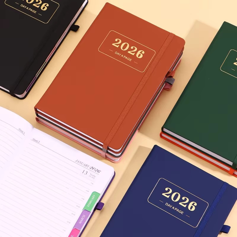 2026 Tagesplaner mit 365 Tagen Gewohnheits-Tracker und Kalender für Produktivität und Zielsetzung, Orange, Hardcover - Bild 2