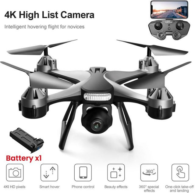 LYZRC UAV HD Professional Quadcopter mit 4K Dual Kamera und WIFI in Schwarz - Bild 1