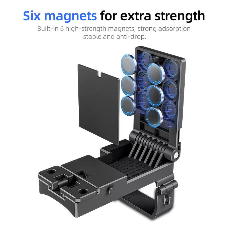 Magnetische Clip-Halterung für DJI Osmo Pocket 3, 4 und 4P in Schwarz für Radfahren, Vlogging und Tisch-Aufnahmen - Bild 3