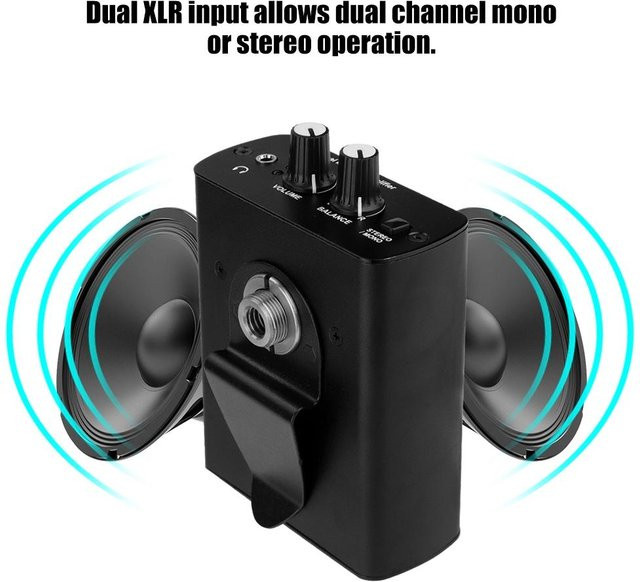 ANLEON S1 Persönlicher Ohrhörer-Monitor Kopfhörerverstärker In-Ear-Monitoring-System mit 3,5 mm Jack in Schwarz - Bild 1
