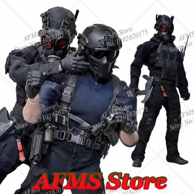 Hot Toys Hank Mask RSh-12 Leon, Sammlerfigur, Kunststoff, Schwarz, Zubehör - Bild 1