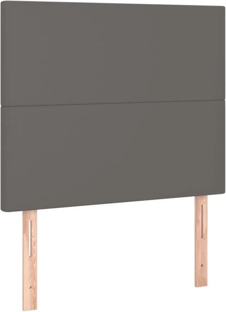 vidaXL Kopfteil in Grau aus Kunstleder mit klassischem Design, Breite: 90 cm, Tiefe: 5 cm, Höhe: 118-128 cm - Bild 1