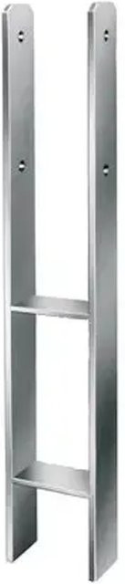 GartenLand H-Anker aus verzinktem Stahl für 9 x 9 cm Pfosten, Länge: 60 cm, Farbe: Silber - Bild 1