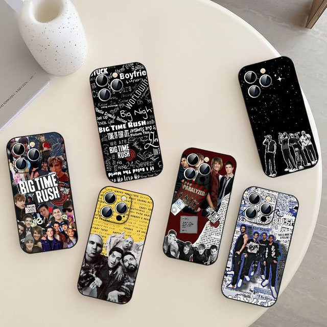 Mesuca B-Big T-Time Rush Band Handyhülle für iPhone 11 bis iPhone 17 Pro Max, Soft Cover, Schwarz/Mehrfarbig - Bild 1