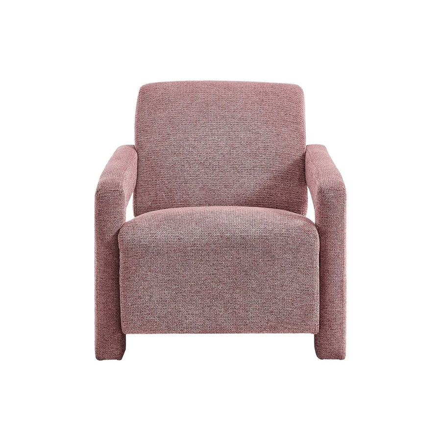 Vente-unique Sessel Isparta mit gerader Rückenlehne und Armlehnen in Rosa, modernes Design, Stoff - Bild 2