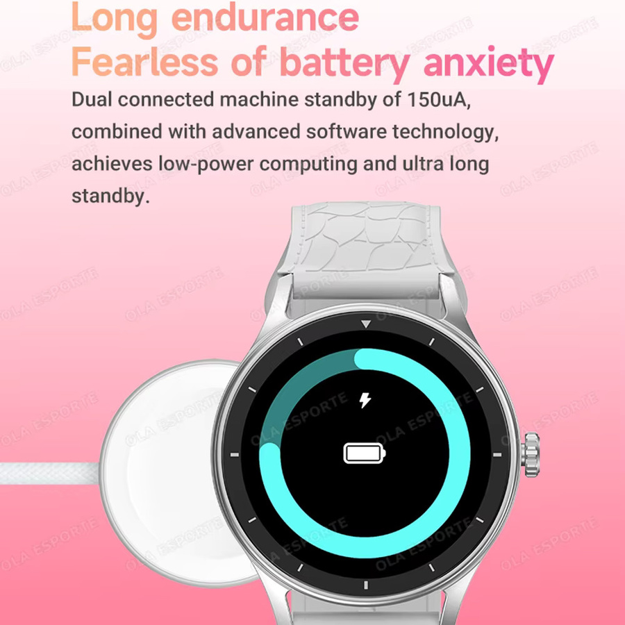 Ola Esporte Smartwatch, Gold, Silikon, Wasserdicht - Bild 2