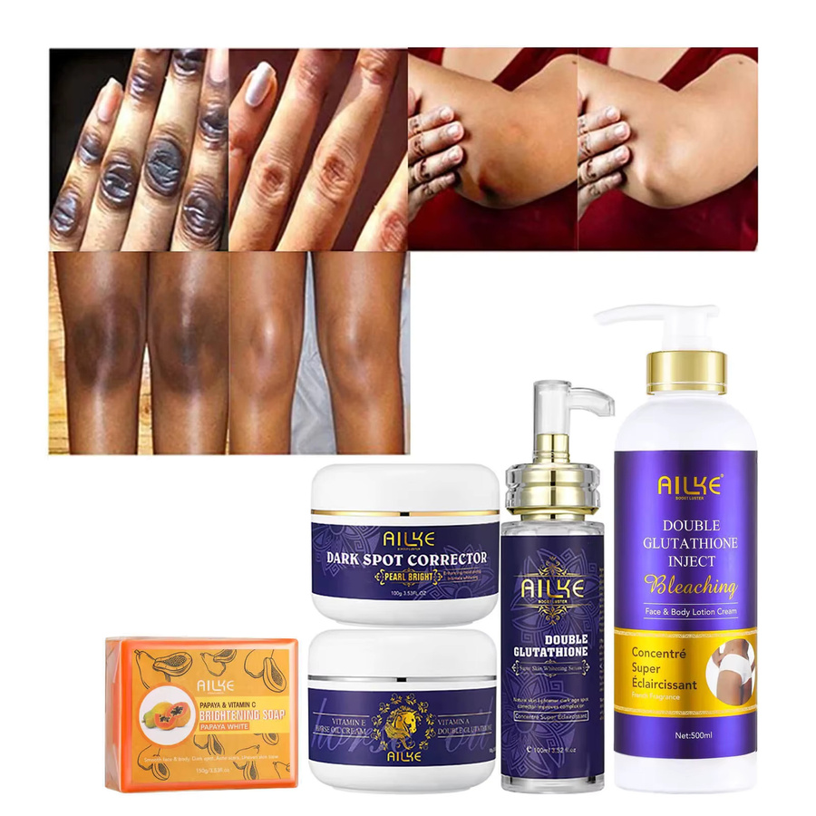 AILKE Glutathion 5-in-1 Hautpflegeset für Damen, mit Lotion, Serum, Creme und Seife - Bild 5