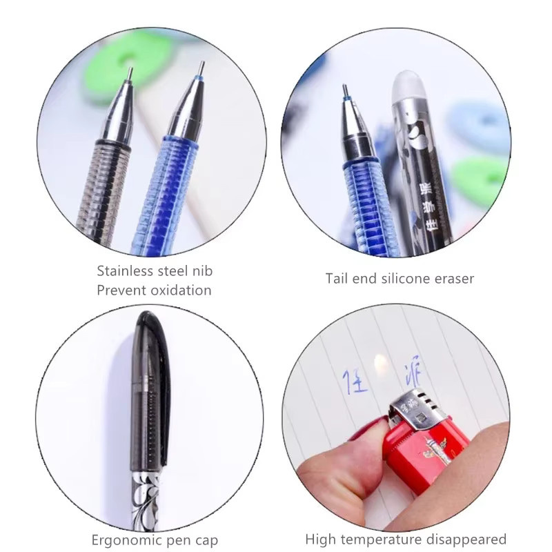 52er Set löschbare Gel-Stift-Refills mit 0,5 mm Spitze in Blau und Schwarz - Bild 3
