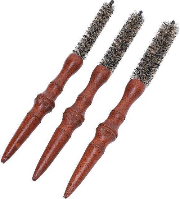 Koogeelife Spiralbürste, 3 Stück, Holzgriff, für feines Haar, Damen - Bild 1