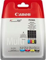 Canon CLI-551 Tinten Multipack mit Cyan, Magenta, Gelb und Schwarz - Bild 1
