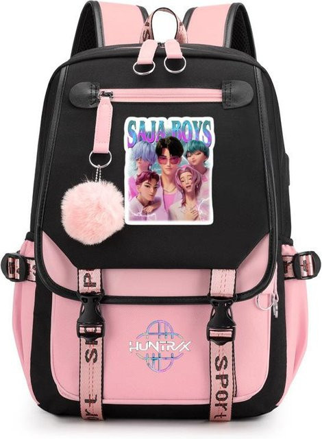 3-teiliges Schulrucksack-Set in Pink aus Oxford-Stoff mit Schultasche und Federmäppchen - Bild 1