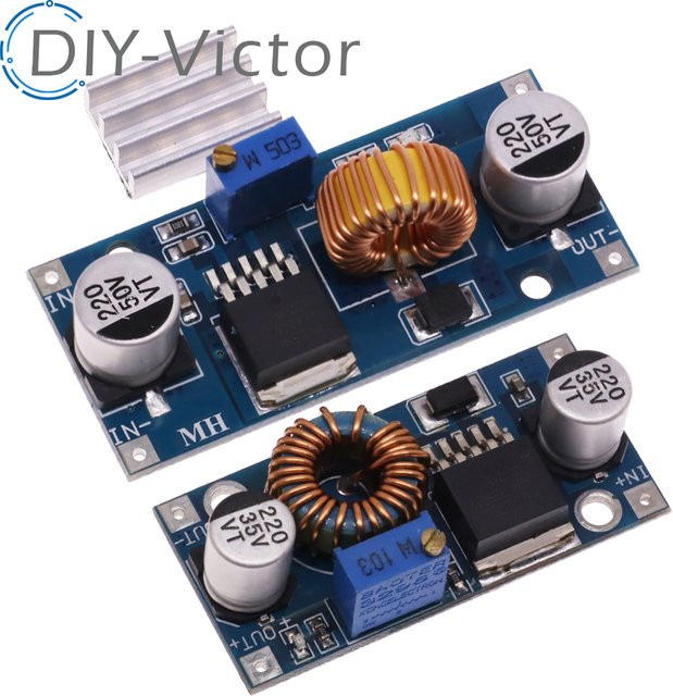 XL4005 XL4015 DC-DC Step Down Modul einstellbares Netzteil mit Kühlkörper in Blau für LED und Lithium-Ladegeräte (4-38V bis 1,25-36V) - Bild 1