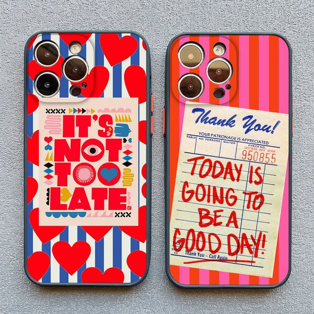 Stoßfeste iPhone Schutzhülle mit kreativem Kunst-Text-Muster von jamular in Multicolour, matte Abdeckung für iPhone 17 16 15 14 13 12 11 Pro Max Mini X XS XR 7 Plus 16E - Bild 1