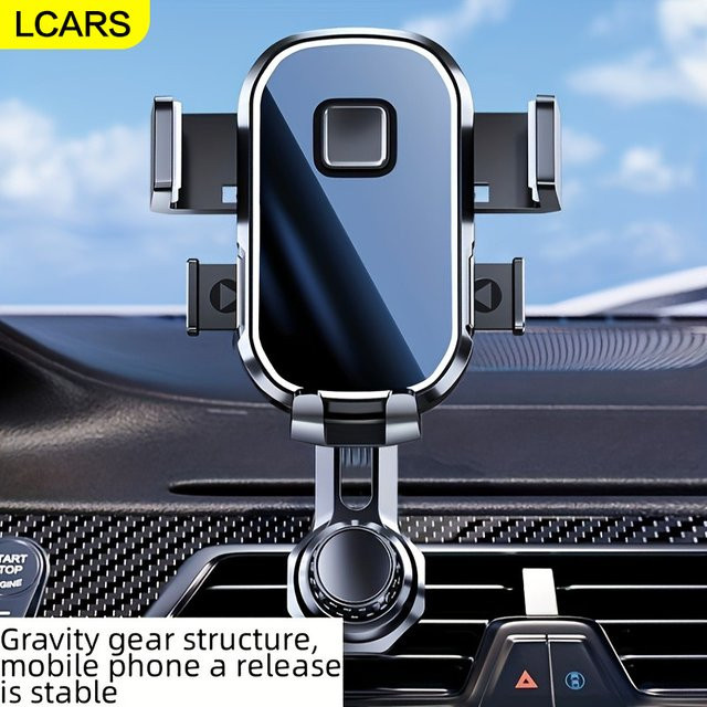 Lcars Auto-Handyhalterung für Lüftungsschlitze in Schwarz, erweiterte Version mit Haken für die Telefonnavigation - Bild 1
