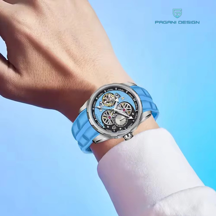 PAGANI DESIGN Automatik-Armbanduhr, Edelstahl, Saphirglas, Herren - Bild 3