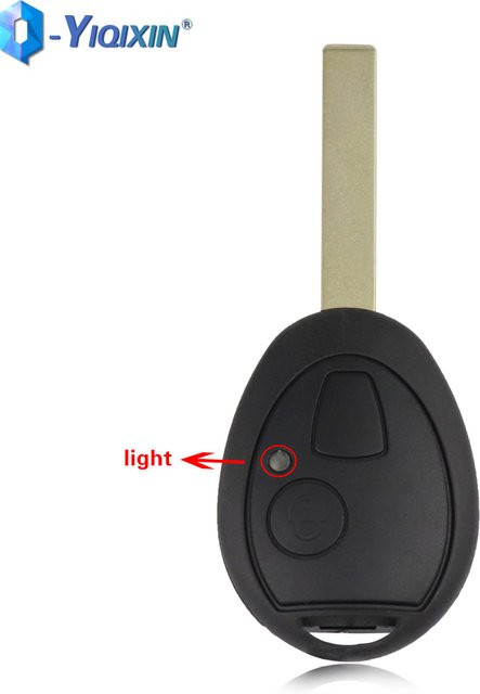 YIQIXIN Auto Schlüsselhülle für BMW Mini Cooper S R50 R53 MG Land Rover X3 X5 E46 E39 E36 75 ZT Z3 Z4 Fob Abdeckung, Schwarz, 2 Tasten - Bild 1