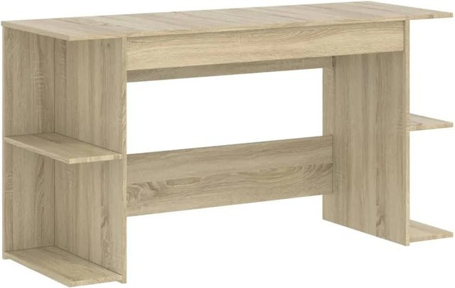 vidaXL Schreibtisch aus Holzwerkstoff in Sonoma Eiche, Braun, B/T/H: 140 x 50 x 75 cm - Bild 1