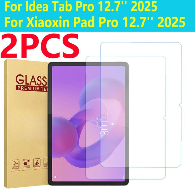 2 Stück HD Panzerglas Displayschutzfolie für Lenovo Xiaoxin Pad Pro 12,7 Zoll 2025 und Idea Tab Pro 12,7 Zoll in Transparent - Bild 1