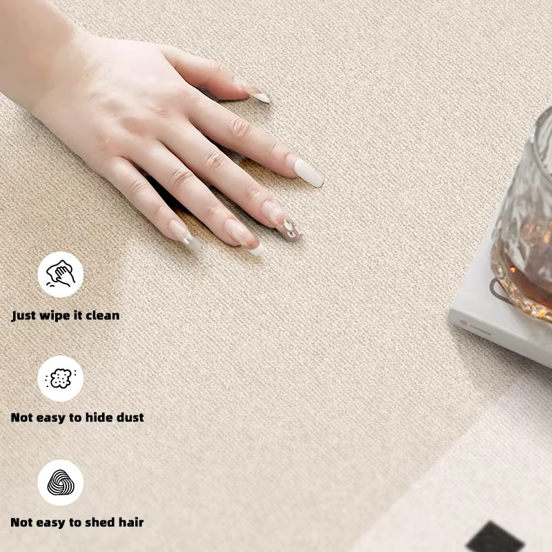 Minimalistischer Teppich in Beige für Wohnzimmer, Schlafzimmer oder Büro von Yng 양자 - Bild 2