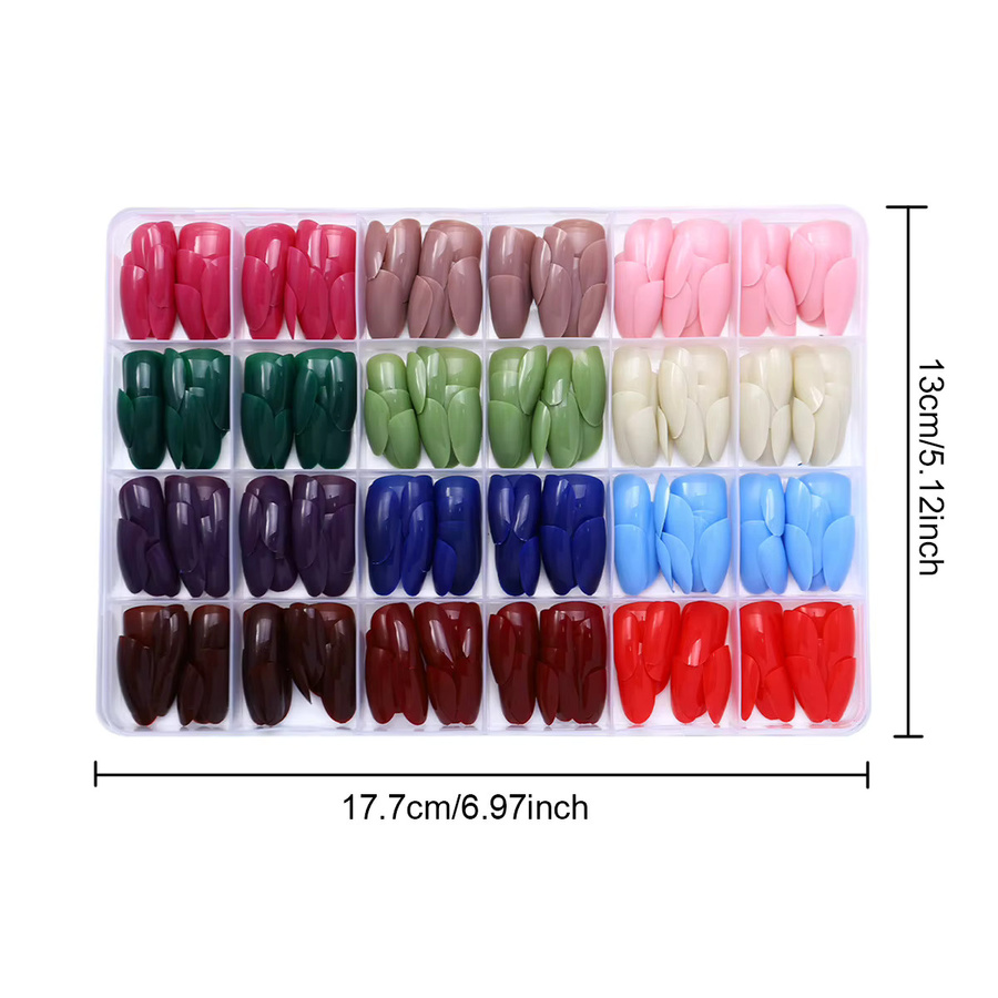 YADORNOS Set mit künstlichen Nägeln, 288-teilig, 12 Farben, Unisex - Bild 4
