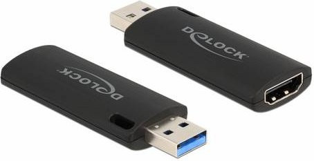 Delock Video Capture System 88307 mit 1+1 Port, Full-HD-Auflösung, USB-Anschluss, Schwarz - Bild 1