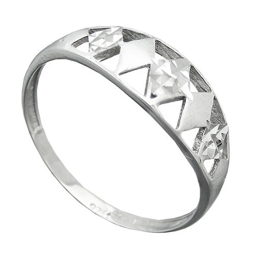 SIGO Ring 925 Silber, rhodiniert, Diamant, Größe 55 - Bild 1
