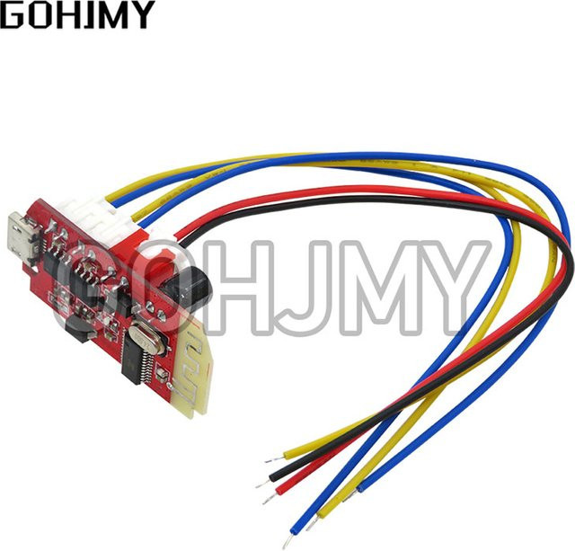 GOHJMY CT14 Micro Stereo Bluetooth Verstärker Modul in Rot mit Ladeanschluss für 3,7 V und 5 W Leistung - Bild 1