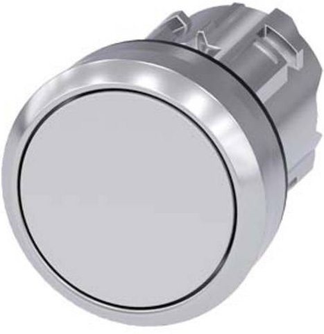 Siemens Druckschalter 3SU1050-0AA60-0AA0 in Weiß und Silber mit IP66 Schutzart - Bild 1