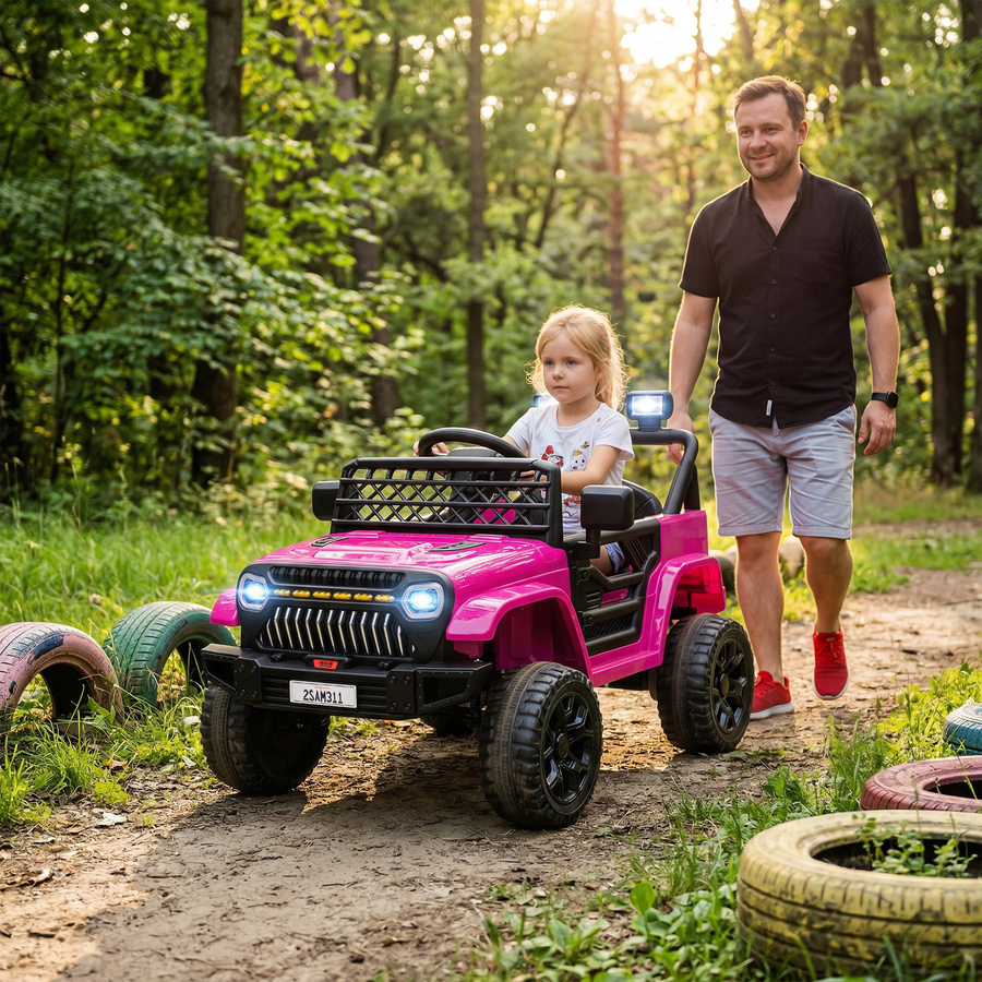 Aosom Kinder Elektroauto, Rosa, mit Fernbedienung, ab 3 Jahre - Bild 2