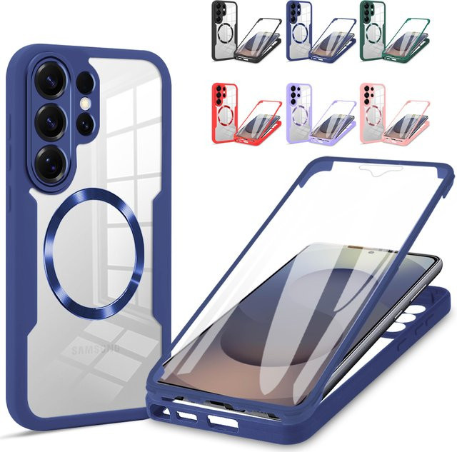 Transparente 360° Vollschutz-Hülle mit MagSafe Kompatibilität für Samsung Galaxy S26 S25 S24 S23 S22 S21 Ultra FE Plus A16 A26 A56 A07 Stoßfänger-Handyhülle - Bild 1