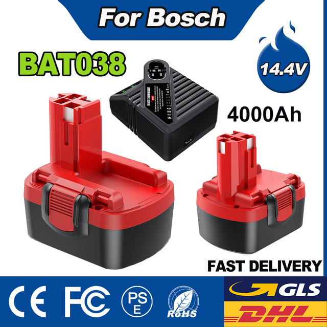 Powtree Akku 4000 mAh für Bosch BAT038 14,4 V NI-MH, kompatibel mit Bosch BAT040 BAT041 BAT140 BAT159 PSR GSR GWS GHO GDR GDS - Bild 1