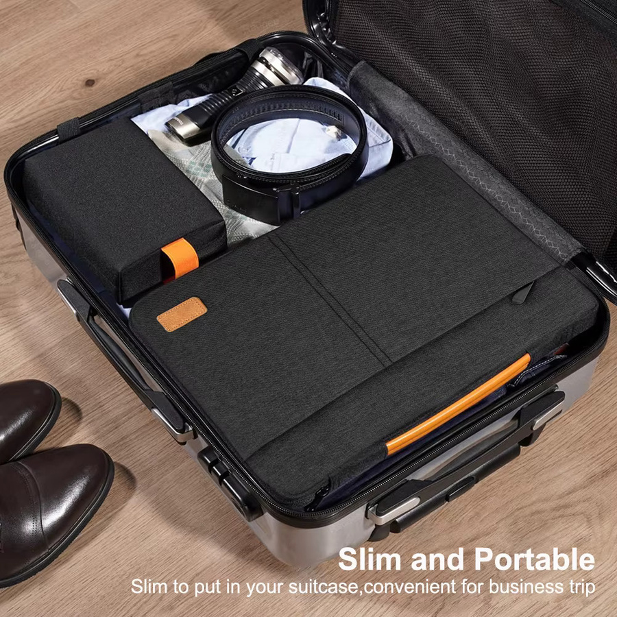 BOKEN Laptop-Hülle Slim Tragetasche für MacBook Air/Pro, Dell, HP und Xiaomi, stoßfest, Farbe: Grau - Bild 5