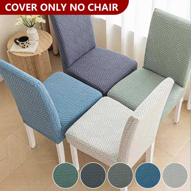 Leorate Jacquard-Stuhlhussen mit floralem Blätter-Motiv in Grün, hochelastische Sitzbezüge für Esszimmer und Hochzeiten - Bild 2