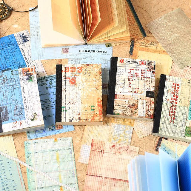 Journamm Vintage Scrapbook-Papier mit 48 Blättern und bunten DIY-Aufklebern für Tagebücher und Planer - Bild 1