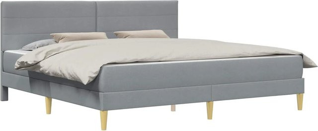 vidaXL Polsterbett in Grau mit Federkern und Holzrahmen, B/T/H: 180 x 200 x 184 cm - Bild 1