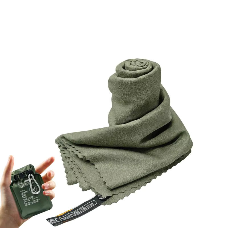 SAFENH Mikrofaser Handtuch in Grün, schnelltrocknend und saugfähig für Sport, Camping und Reisen - Bild 2