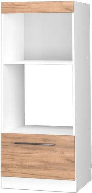 Vicco Mikrowellenschrank Fame-Line Küchenregal Goldkraft Eiche Weiß B: 60 cm, H: 153,6 cm, T: 45,03 cm - Bild 1