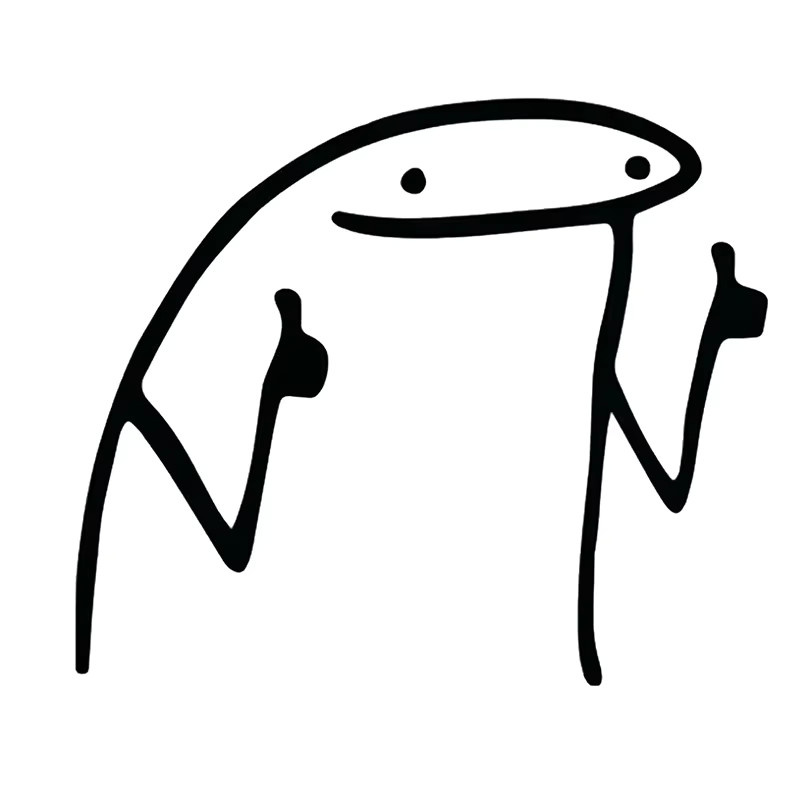 KKJOY Stick Man Daumen Hoch Meme Serie Vinyl-Autoaufkleber für Laptop und Notebook - Bild 3