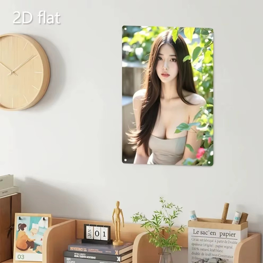 CIFBUY Koreanische Minimalistische Metall-Wandkunst Gesichtsporträt als 2D-Dekoration - Bild 3